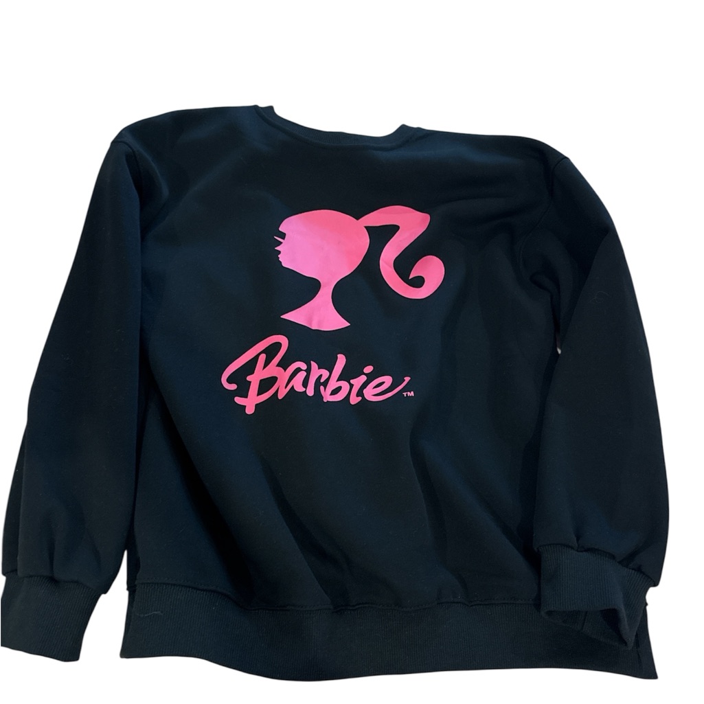 Barbie Black And Pink Logo Sweatshirt